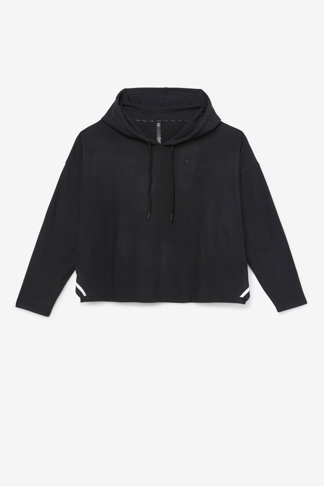 Fila Hoodie Damske Fi-Lux Cropped Čierne - VGQSR7526